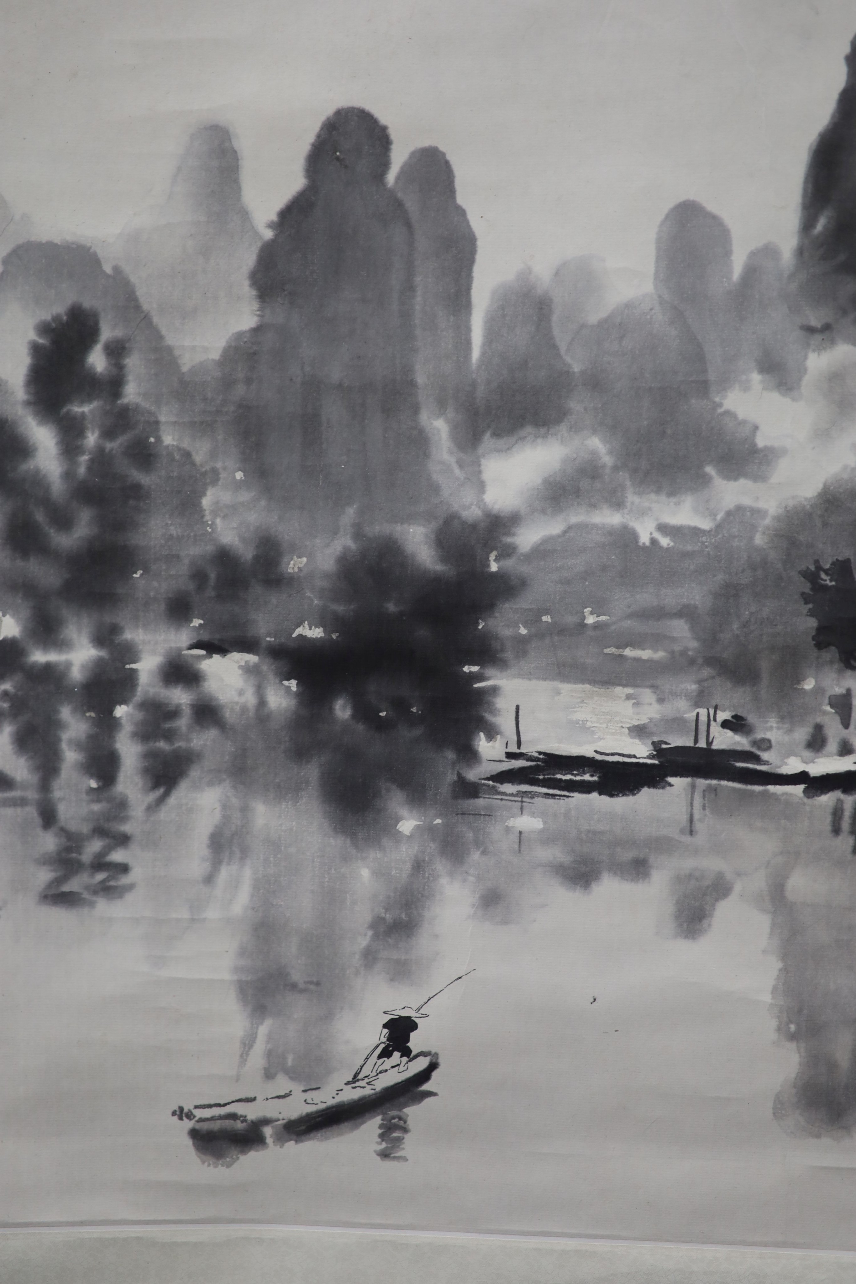 A Chinese printed scroll hanging